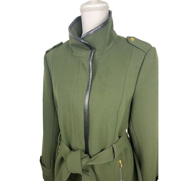 Preston And York Green Military Style Epaulettes‎ Soft Shell Coat Women’s Size M - Picture 2 of 11